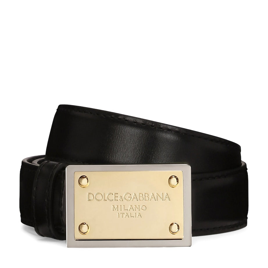 Multi Thin Leather DG Buckle Belt