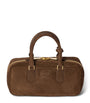Miu Miu Brown Suede Arcadie Top-Handle Bag
