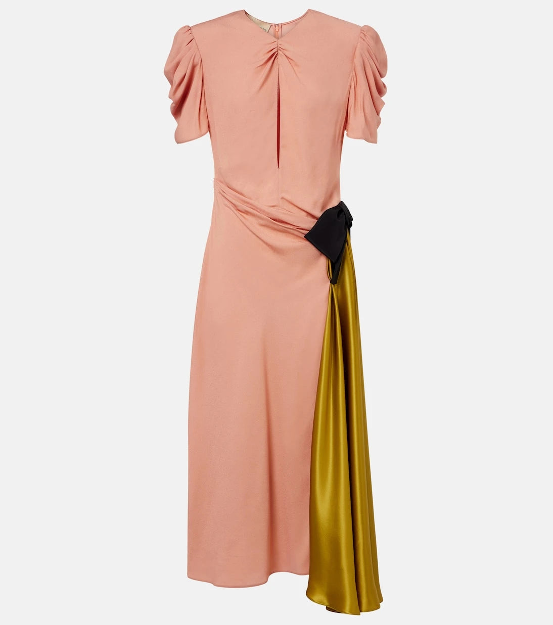 Valentino - Bow-detail draped midi dress