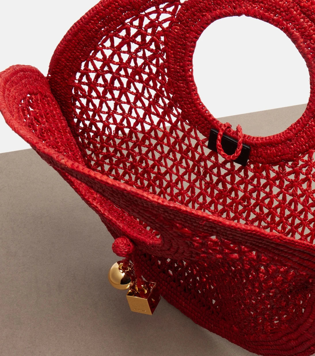 Jacquemus - Spiaggia Small raffia top-handle bag