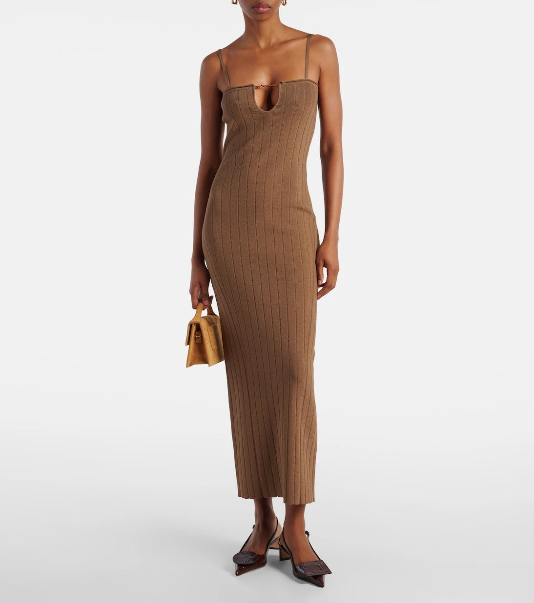 Jacquemus - Sierra ribbed-knit midi dress
