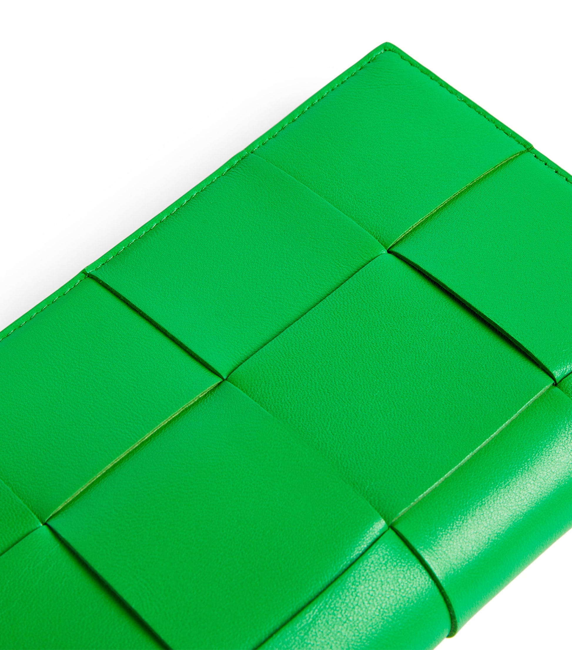 Green Leather Intreccio Wallet