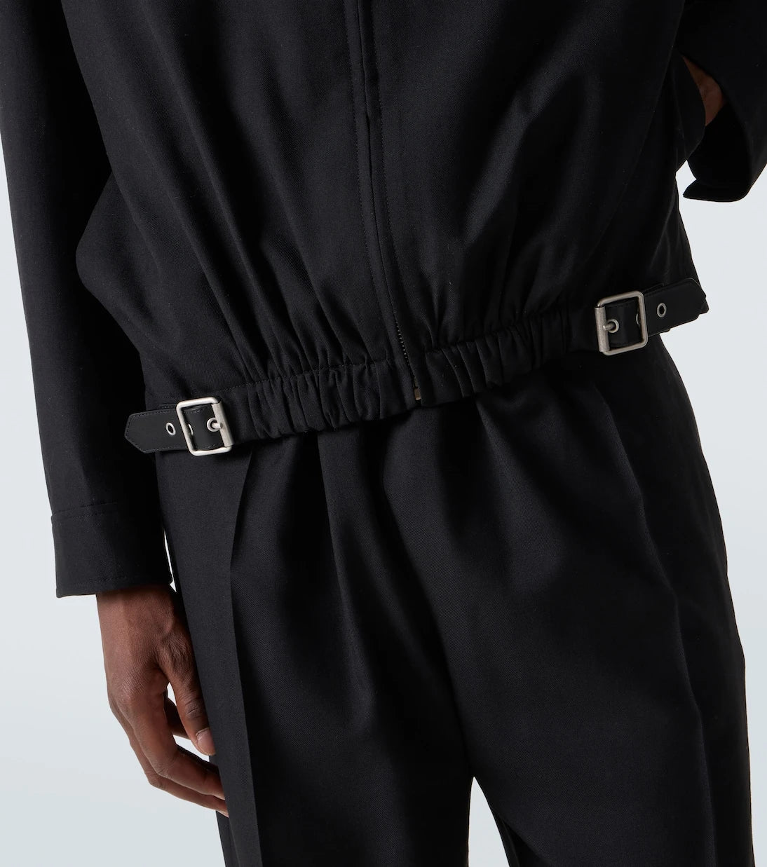 Loewe - Belted leather-trimmed wool blouson