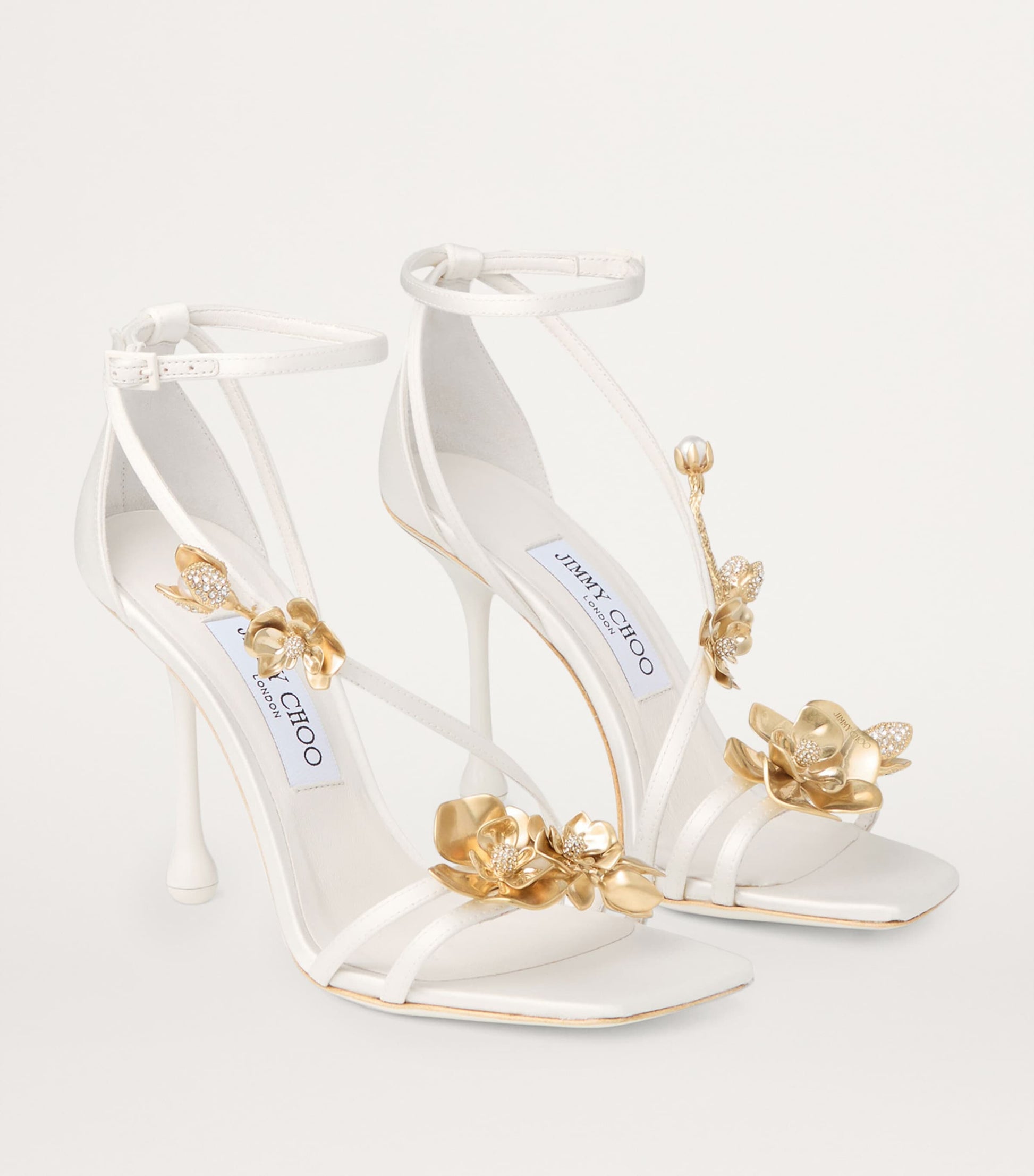 White Zea Heeled Sandals 95