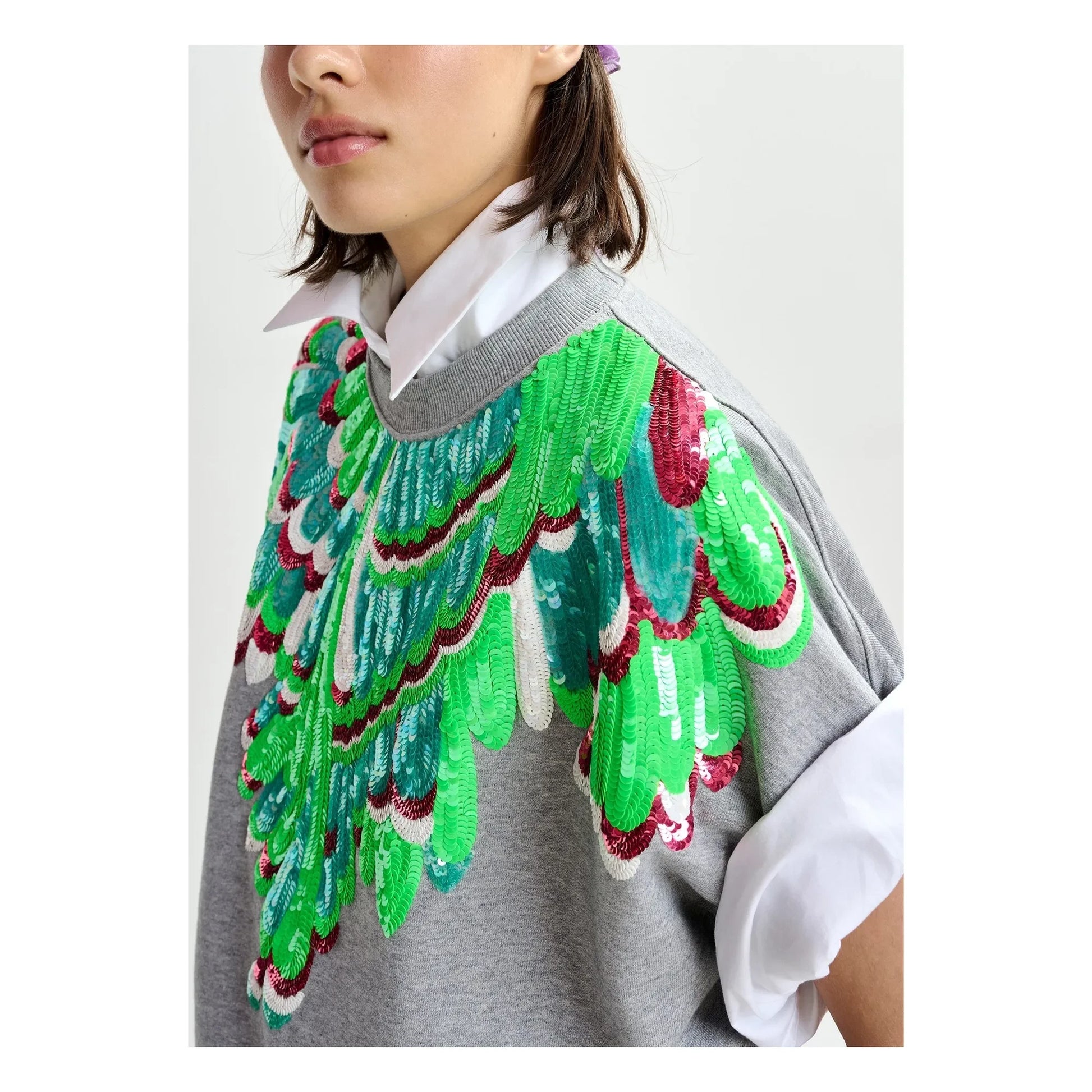 Essentiel Antwerp - Sweat Jolies Broderies | Green