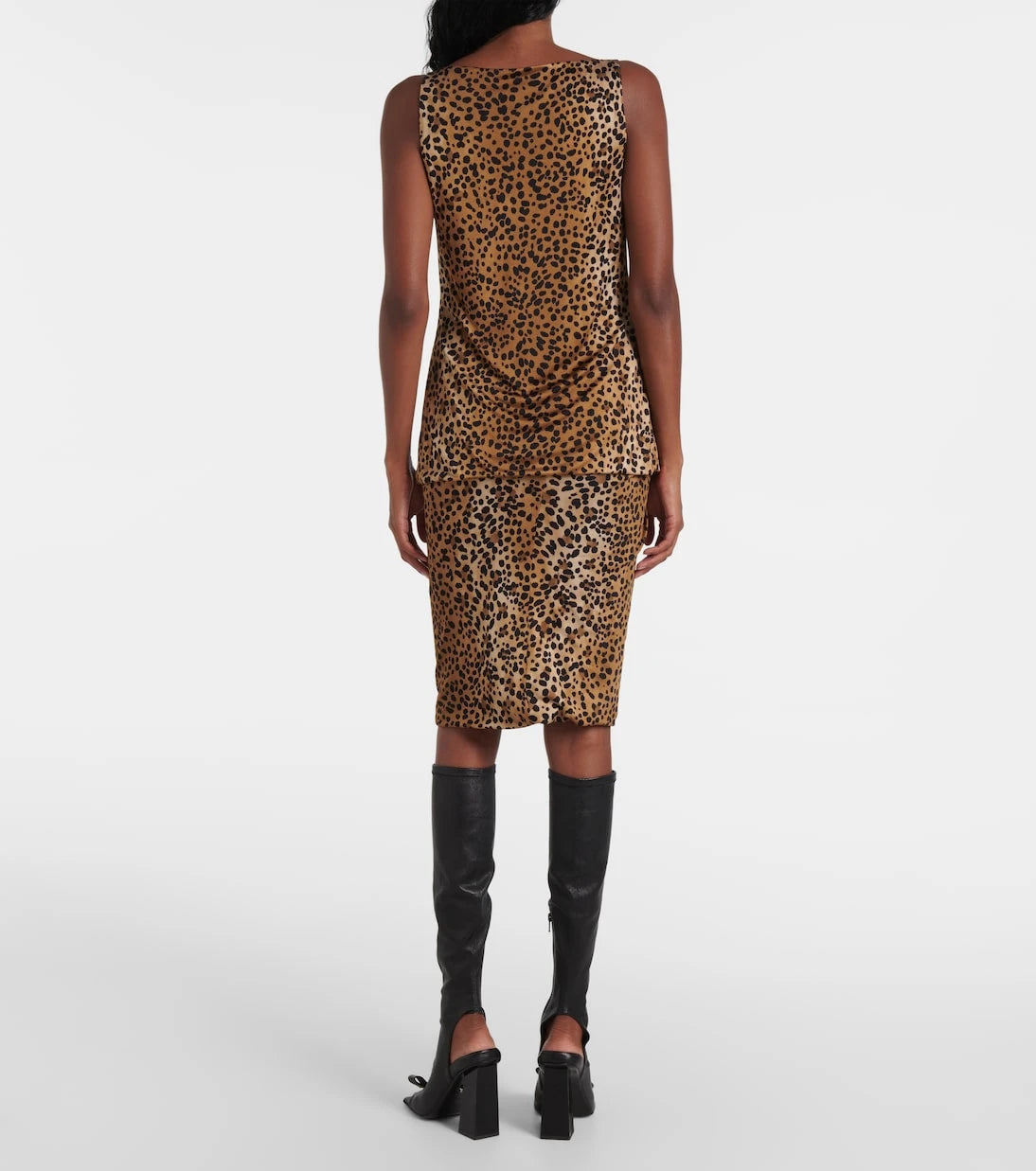 Versace - Medusa '95 leopard-print draped top