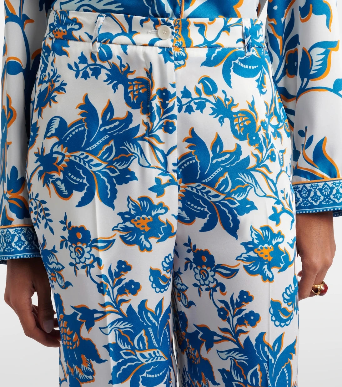 Etro - Printed wide-leg pants