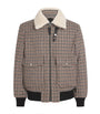 Mackage Grey Wool-Blend Houndstooth Rhett-HT Bomber Jacket