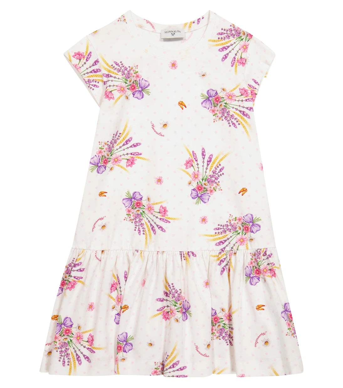 Monnalisa - Floral stretch-cotton jersey dress