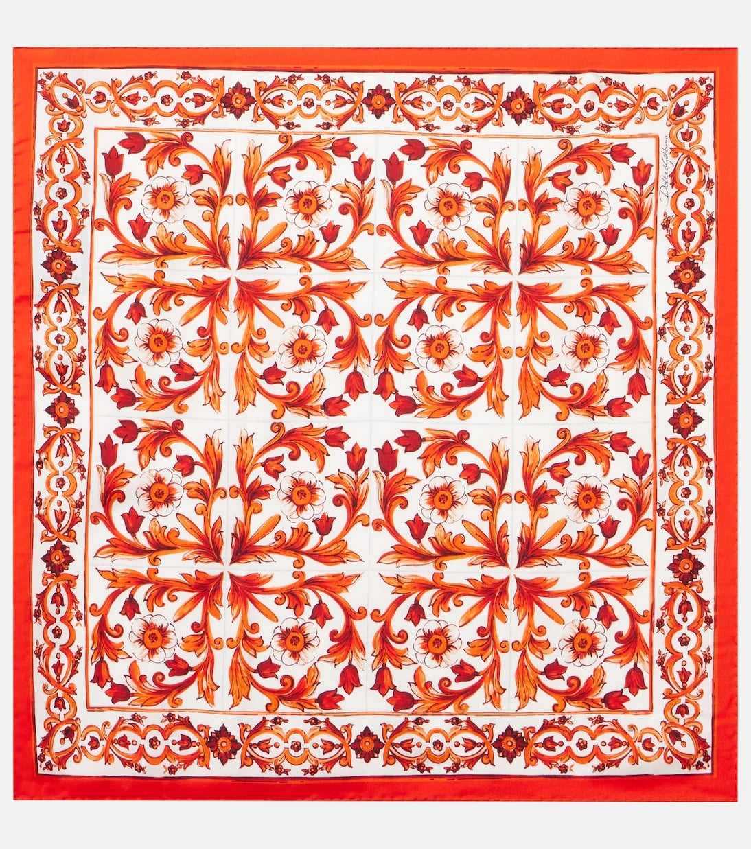 Dolce&Gabbana - Majolica silk twill scarf