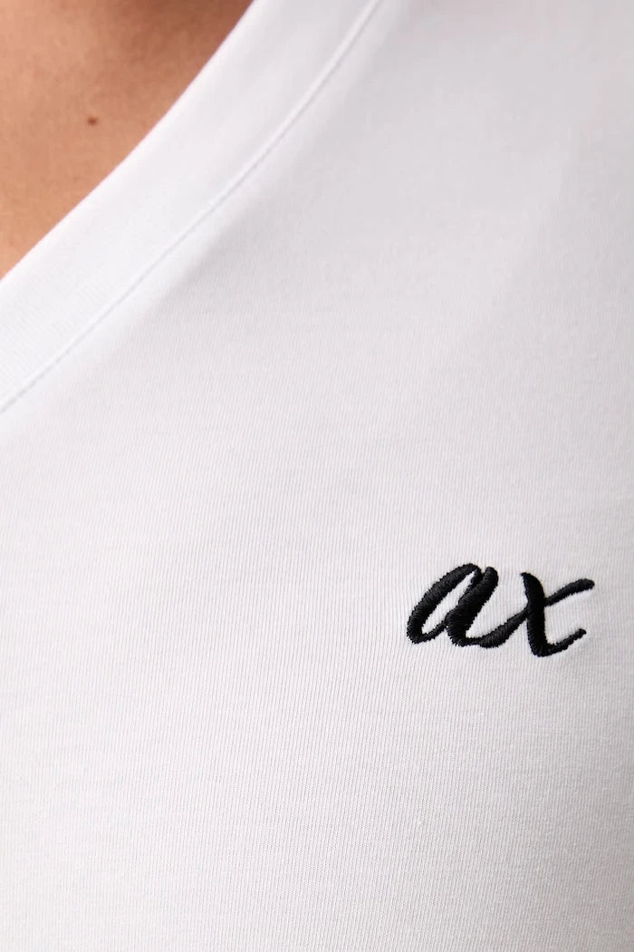 Armani Exchange pamuk ve elastanlı kadın tişört