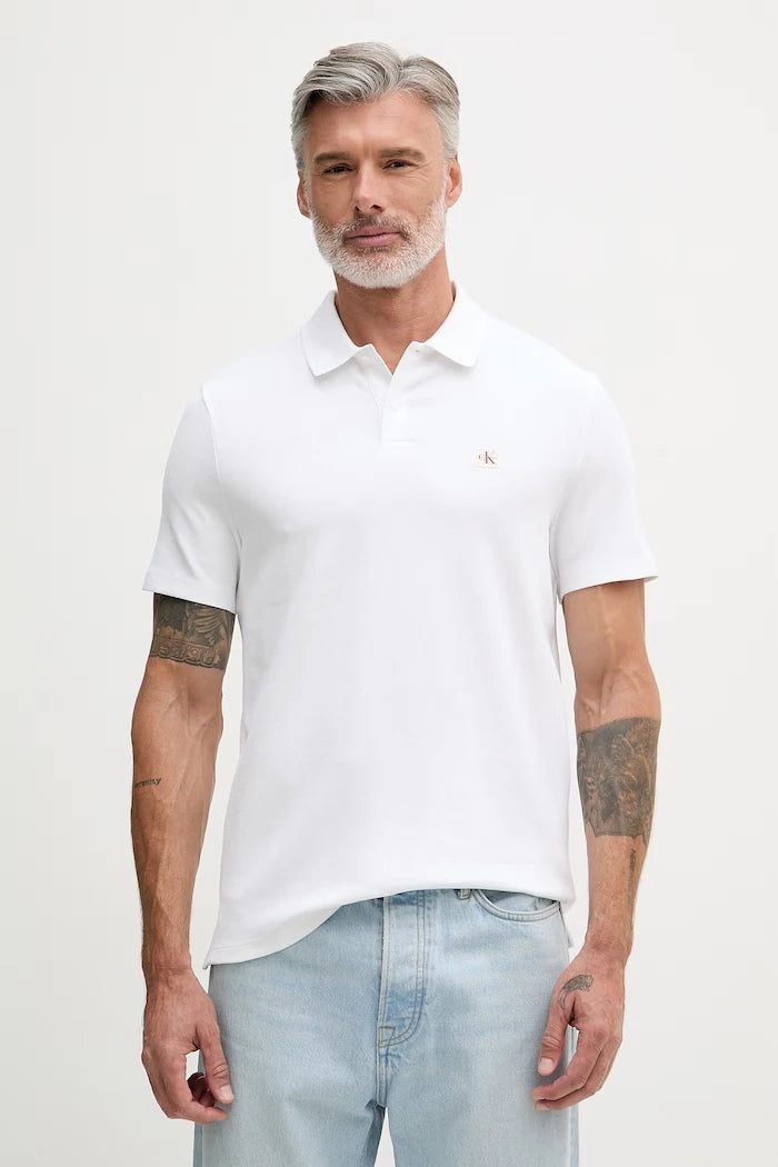 Calvin Klein Jeans тениска с яка мъжка с памук