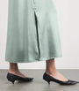 Weekend Max Mara Green Satin Midi Skirt