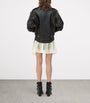 McQueen Brown Oversized Belted Leather Jacket