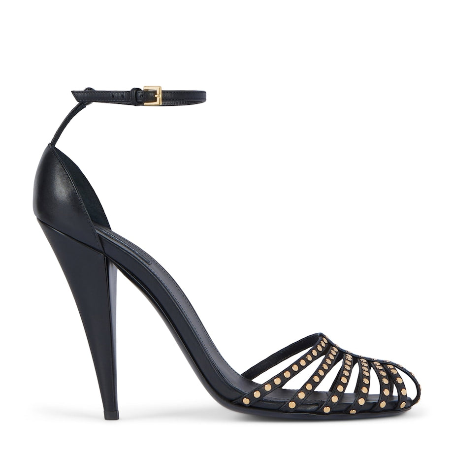 Givenchy Leather Studded Cage Sandals 95