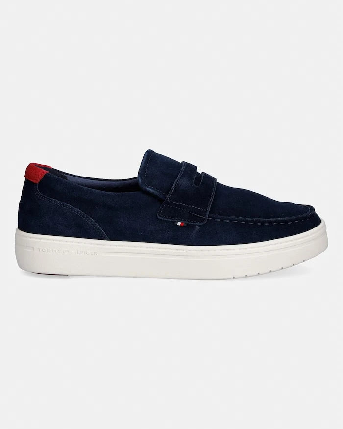 Tommy Hilfiger erkek süet mokasen MODERN LIGHT HYBRID SUEDE LOAFER