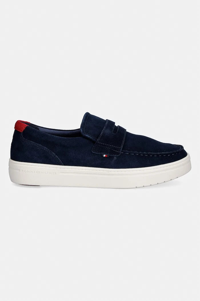 Tommy Hilfiger erkek süet mokasen MODERN LIGHT HYBRID SUEDE LOAFER