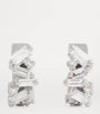 White Gold and Diamond Frenzy Huggie Earrings