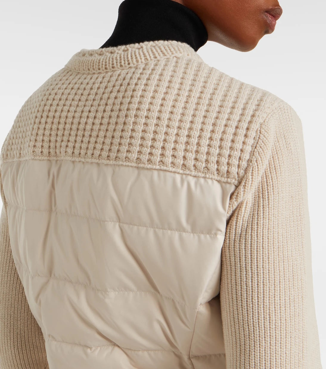Moncler - Padded virgin wool cardigan