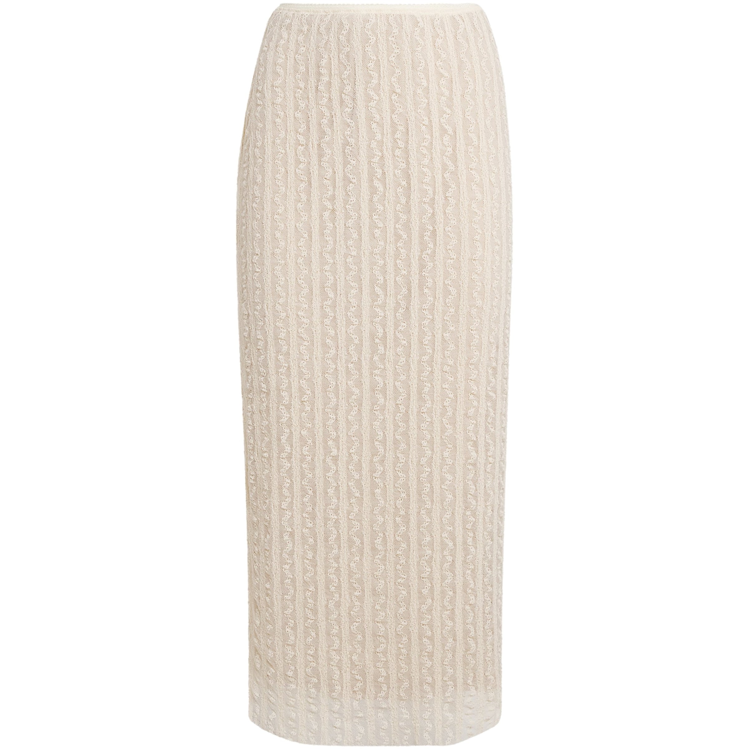 MAX&Co. White Lace Midi Skirt