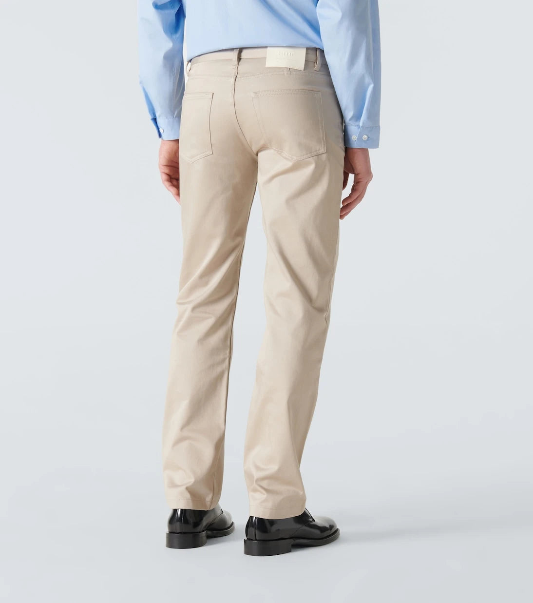 Ami Paris - Cotton satin straight pants