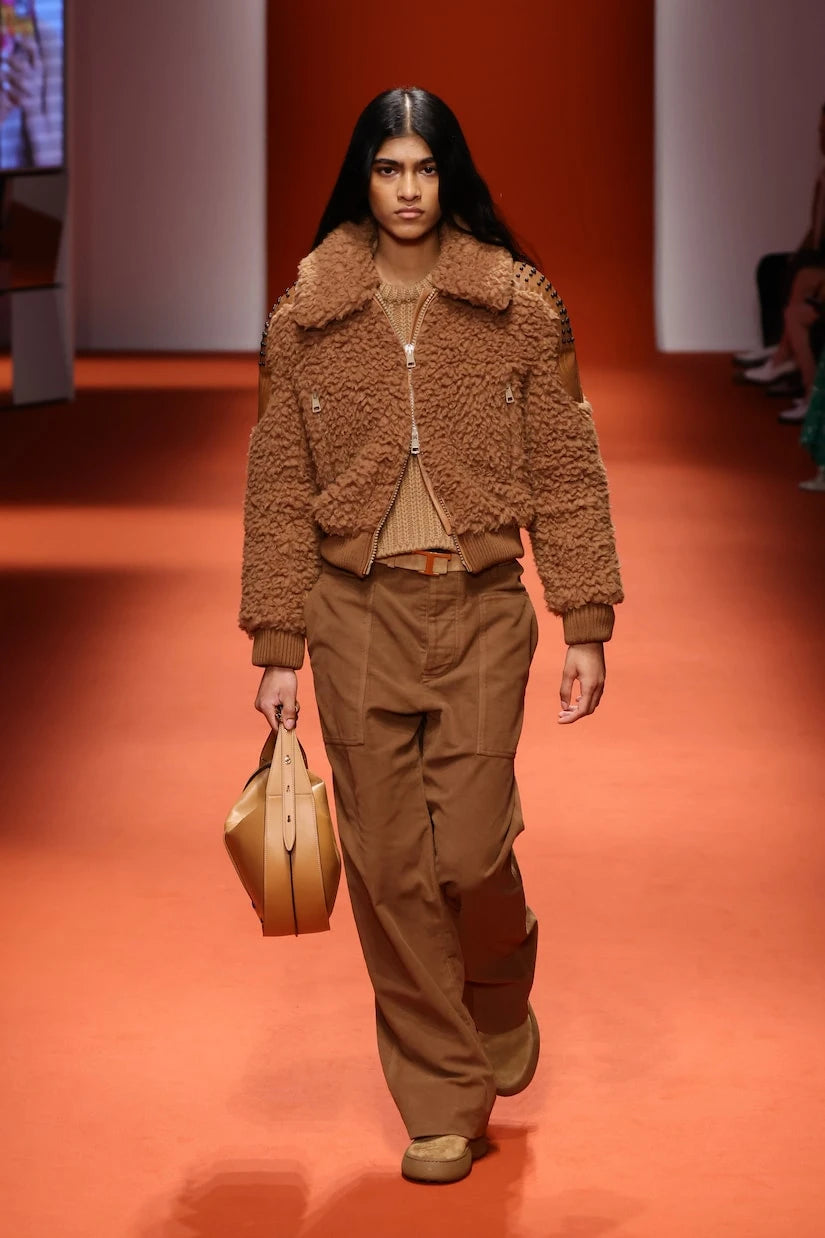 Tod's - بنطلون مرتفع الخصر من مزيج القطن