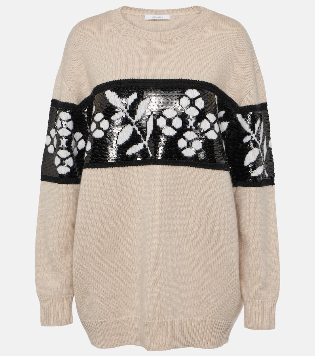 Max Mara - Jacquard wool and cashmere sweater