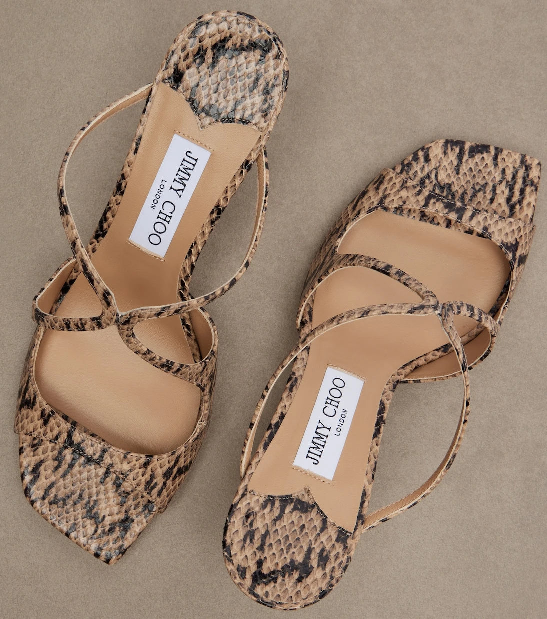 Jimmy Choo - Anise snake-effect leather mules