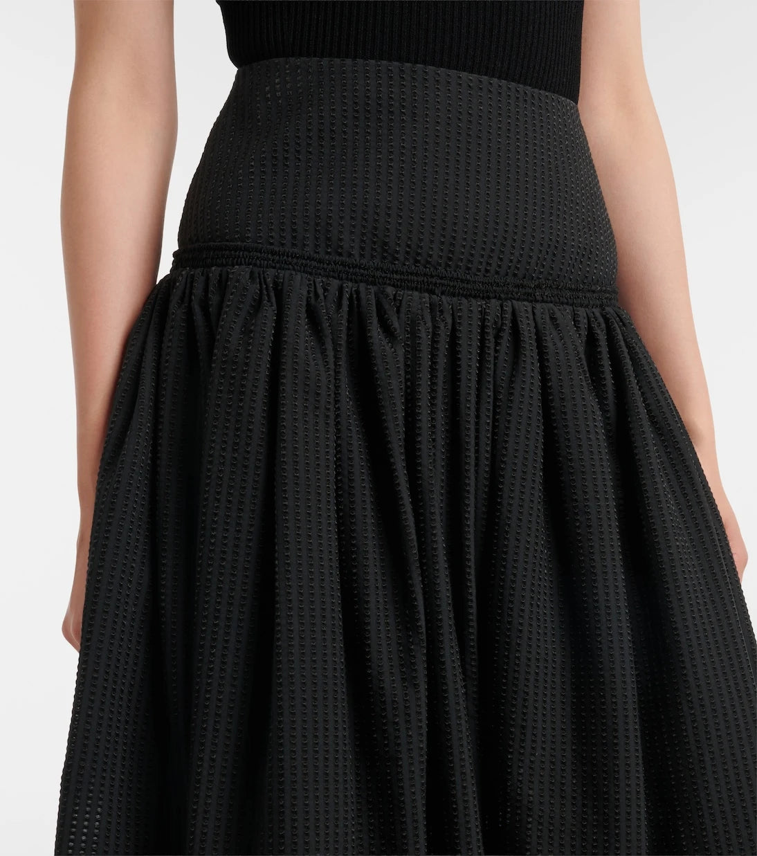 Alaïa - Cotton-blend maxi skirt