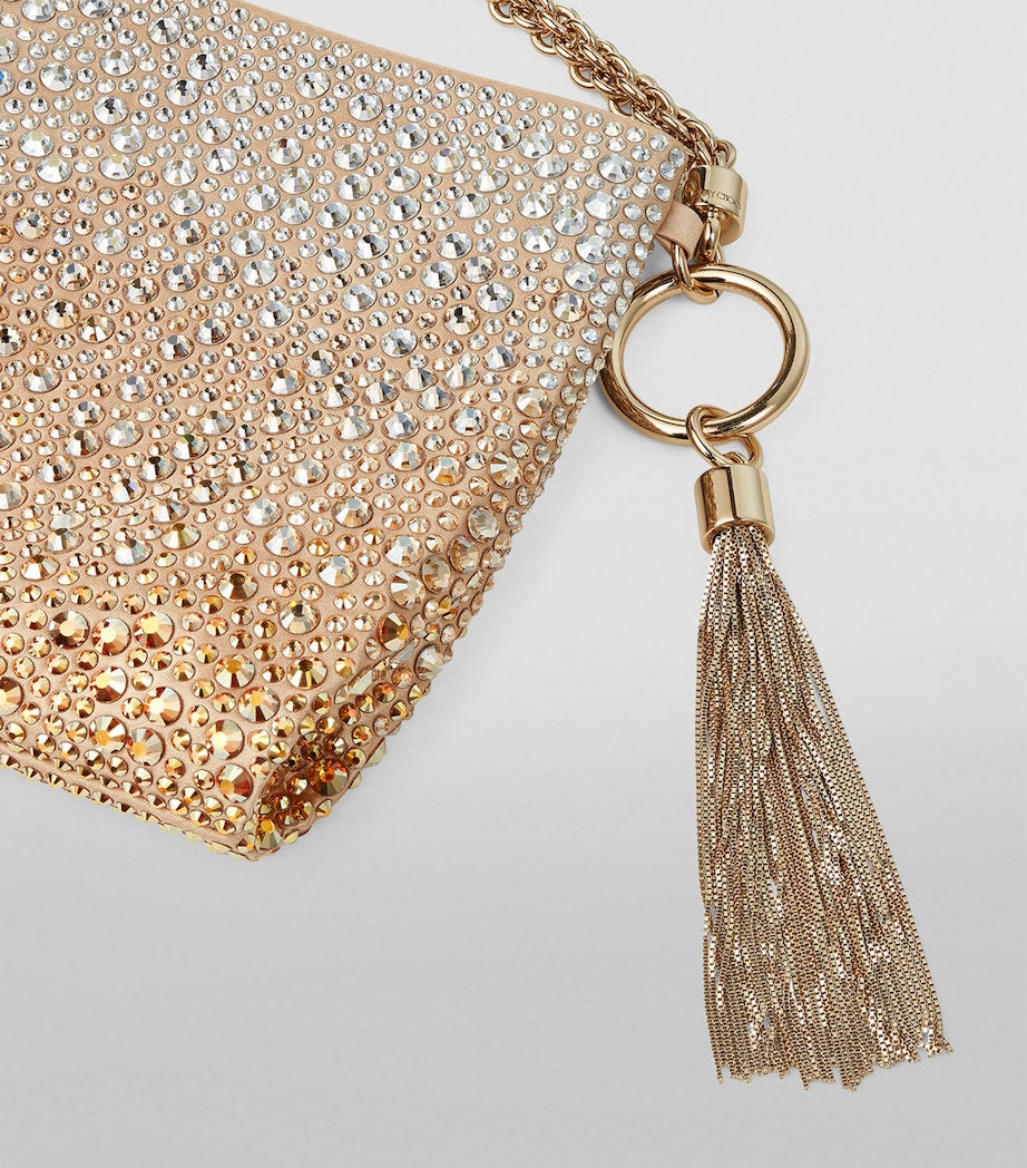 Jimmy Choo Gold Crystal-Embellished Callie Clutch Bag