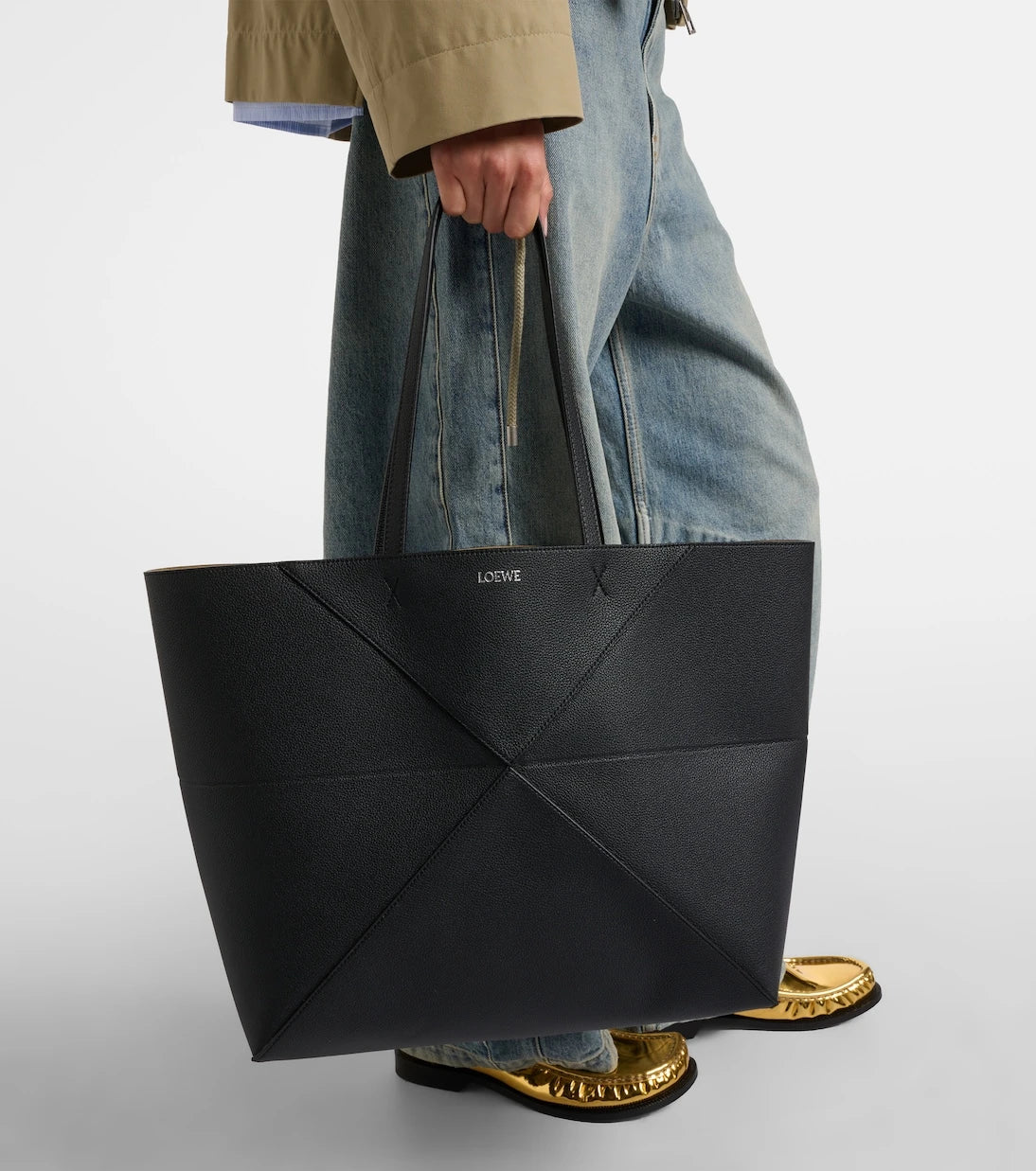 Loewe - Puzzle Fold Large leather tote bag