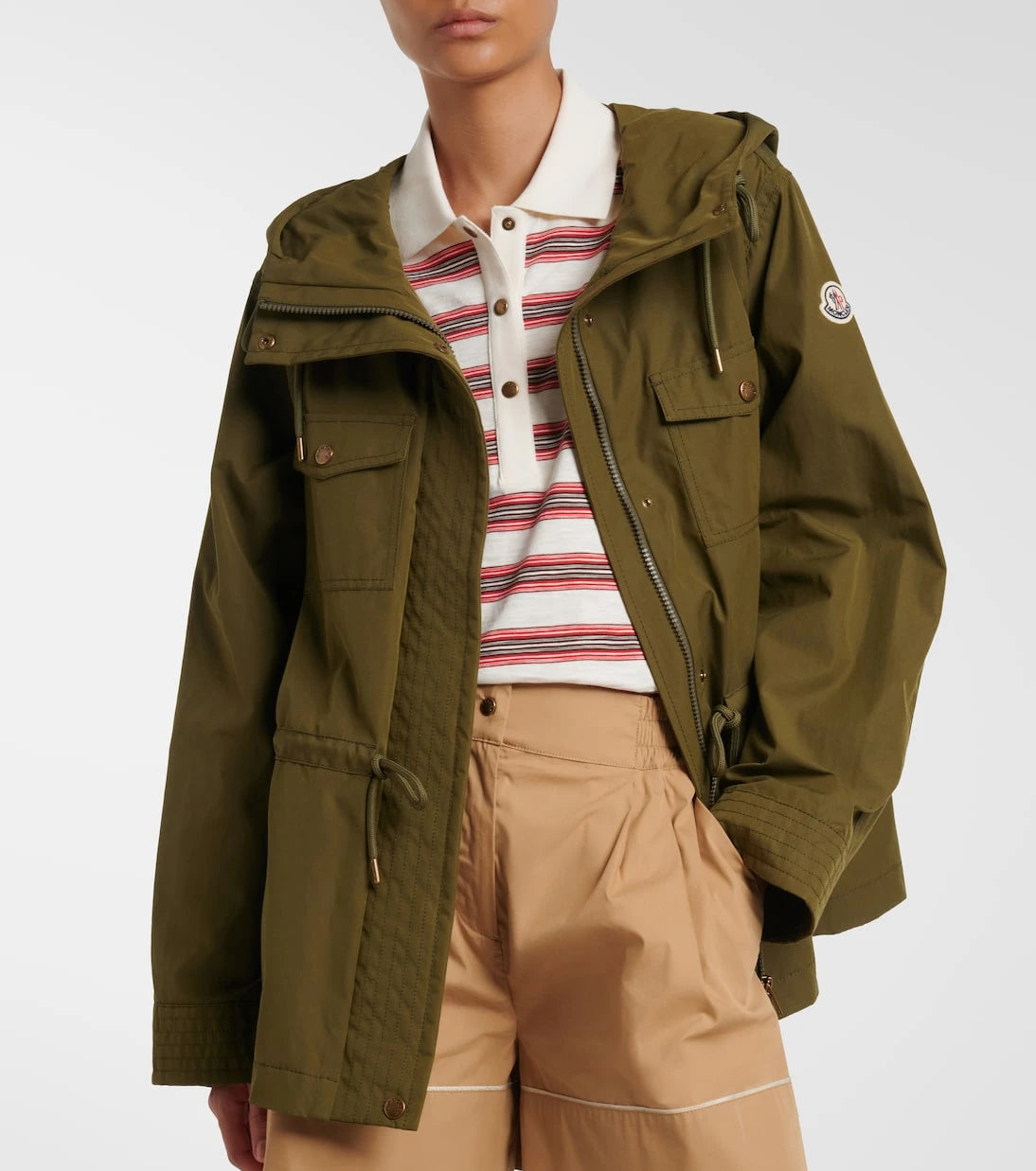 Moncler - Striped cotton polo shirt