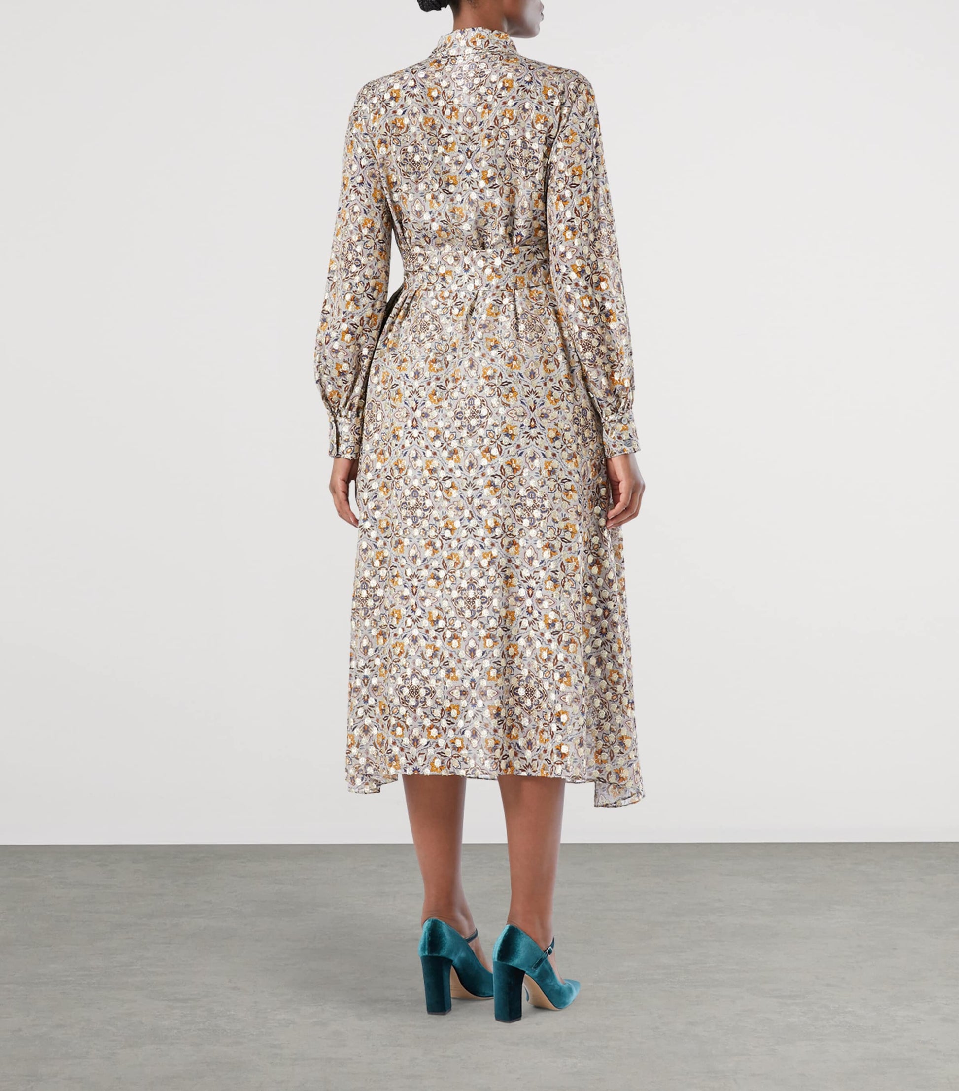 Marina Rinaldi Pink Printed Larix Midi Dress