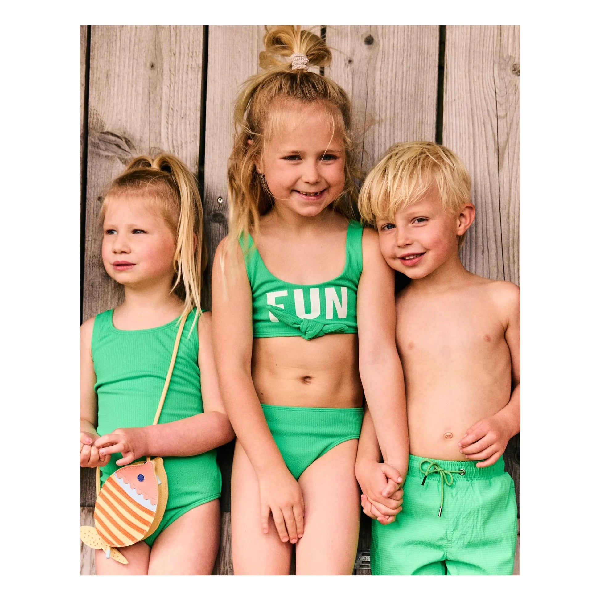 Beachlife - Uni Textured Swim Shorts | Green