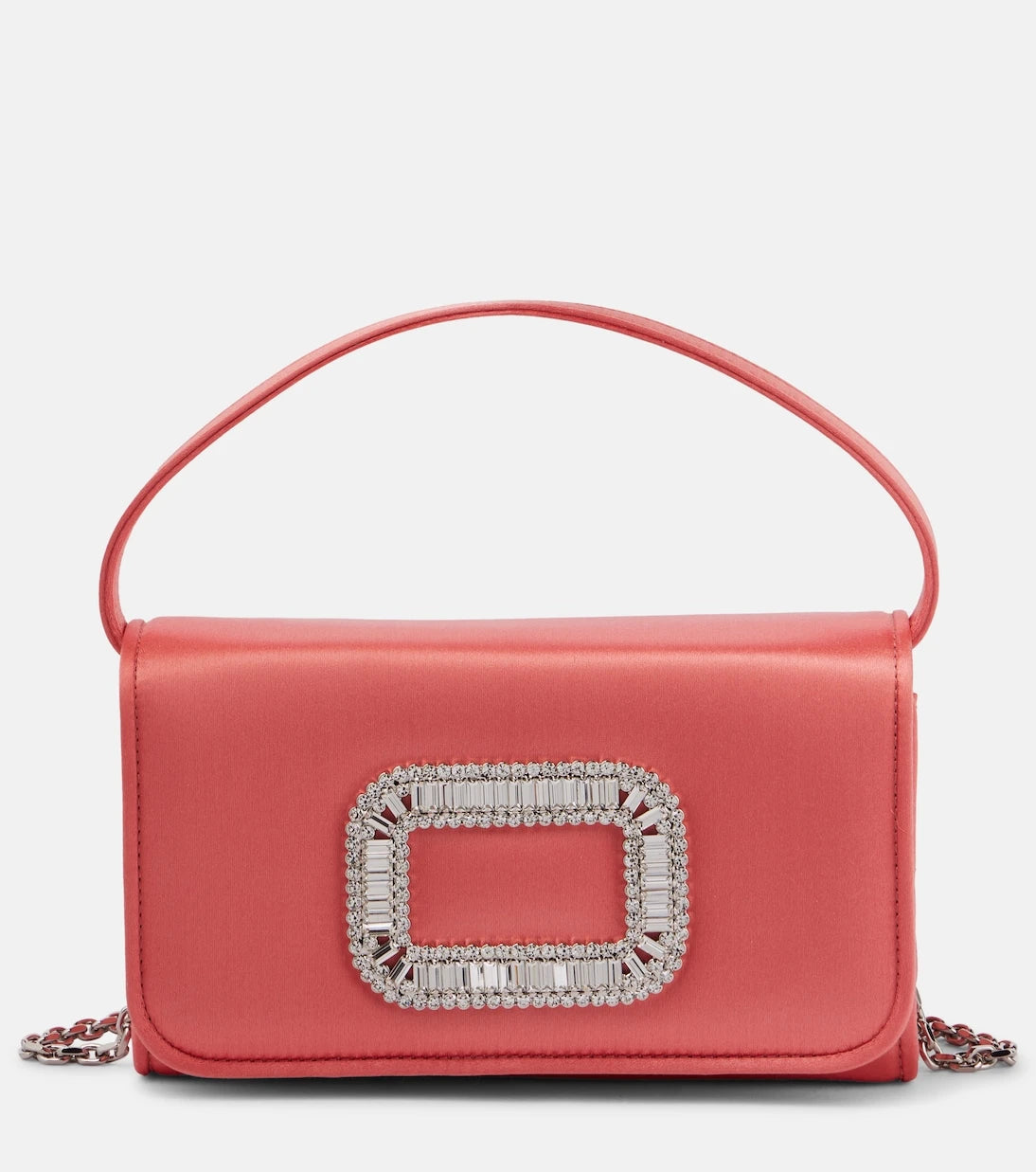 Roger Vivier - Pilgrim Micro satin clutch