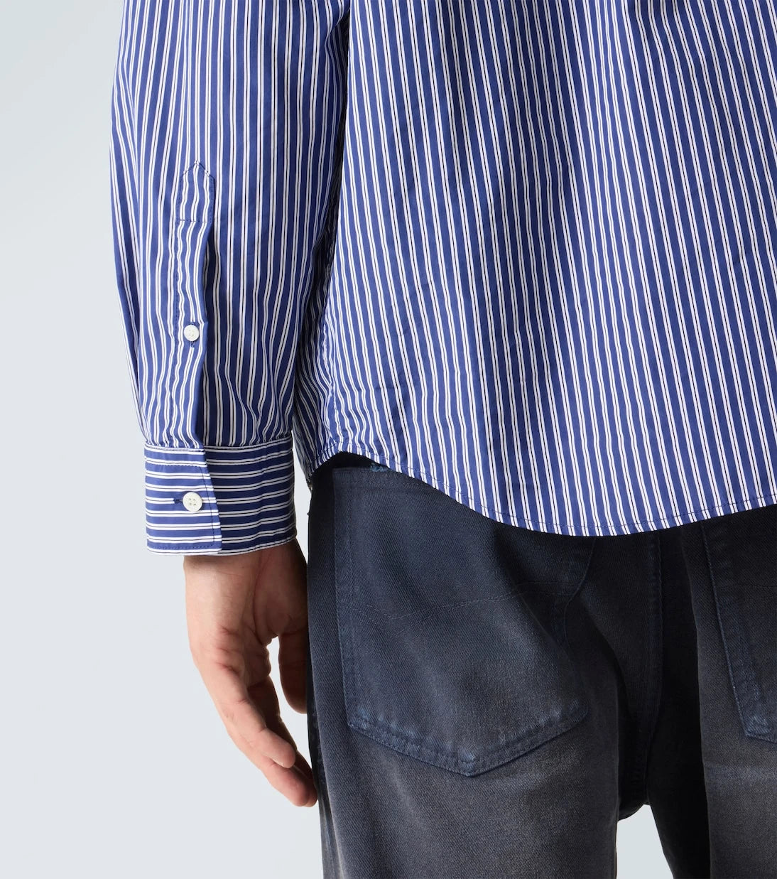 Balenciaga - Striped cotton-blend poplin shirt