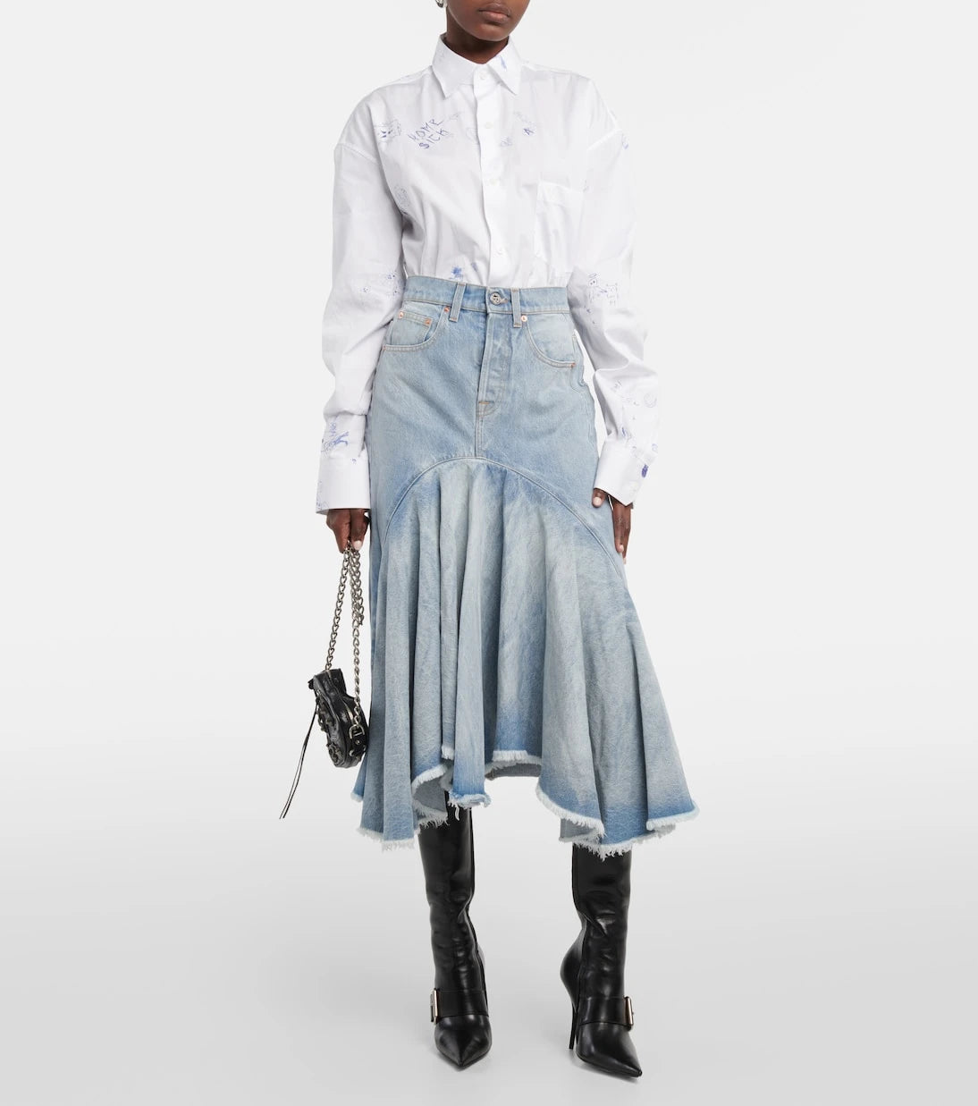 Vetements - Denim midi skirt