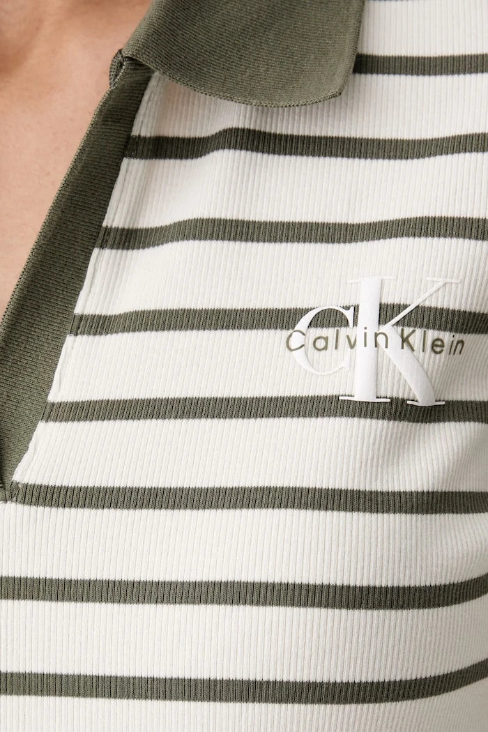 Calvin Klein Jeans pamuk ve elastanlı yazlık elbise