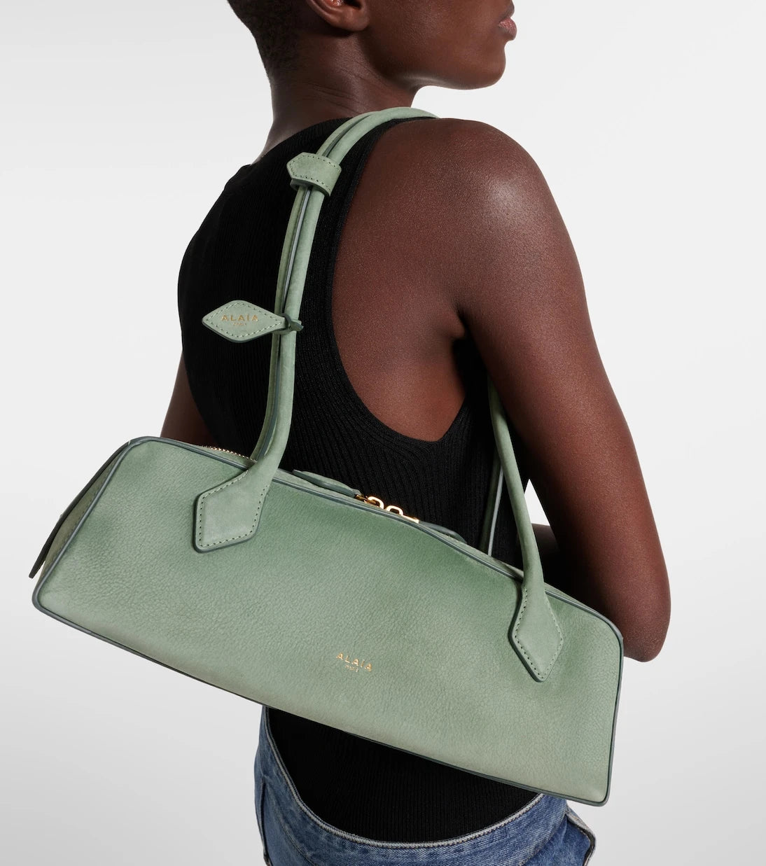 Alaïa - Le Teckel Medium suede shoulder bag
