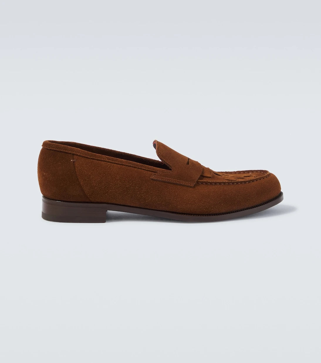 Lardini - Woven suede penny loafers