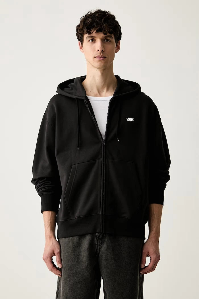 Vans pamuklu erkek fermuarlı kapüşonlu sweatshirt