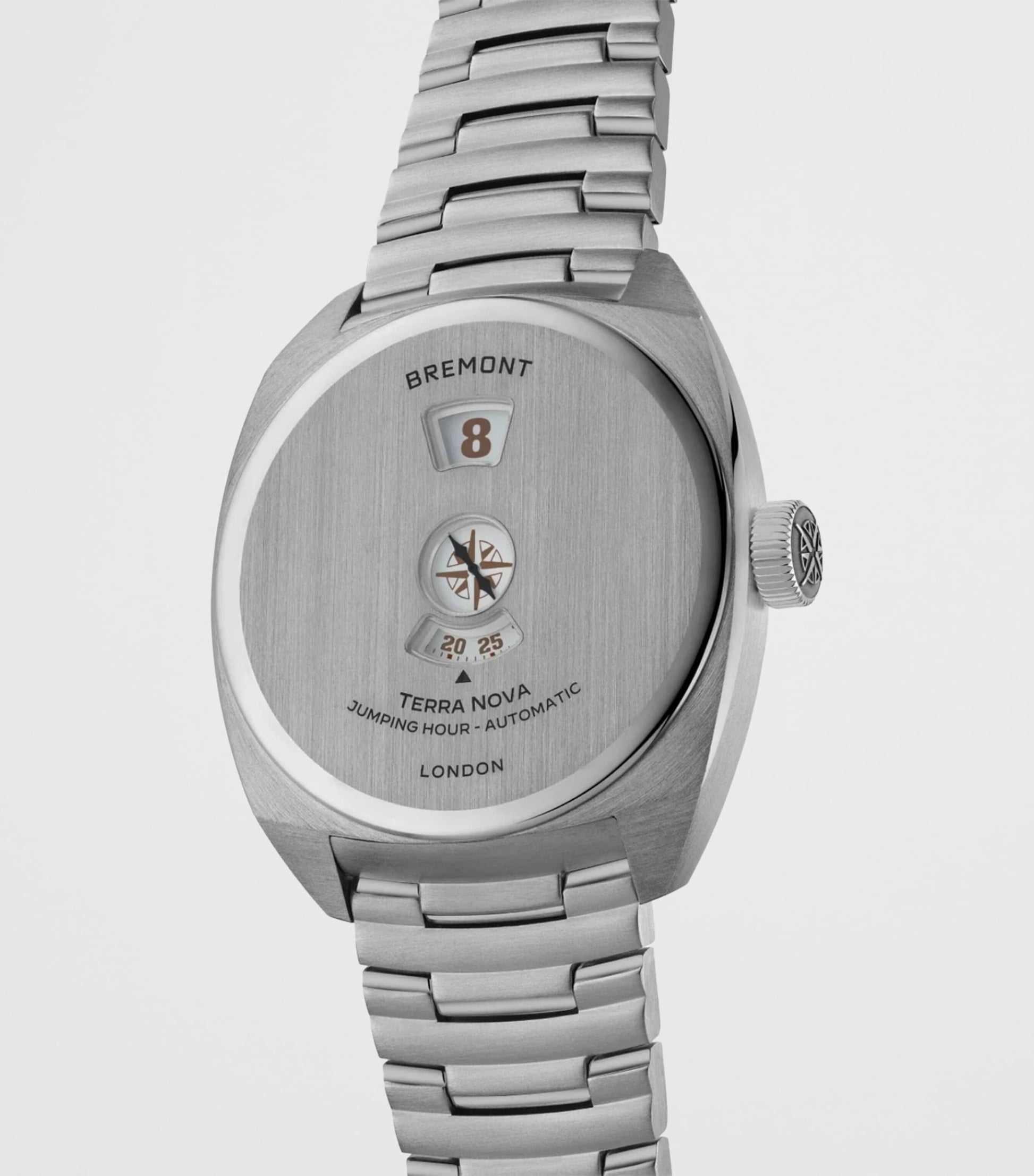 Stainless Steel Terra Nova Jumping Hour Watch 38mm