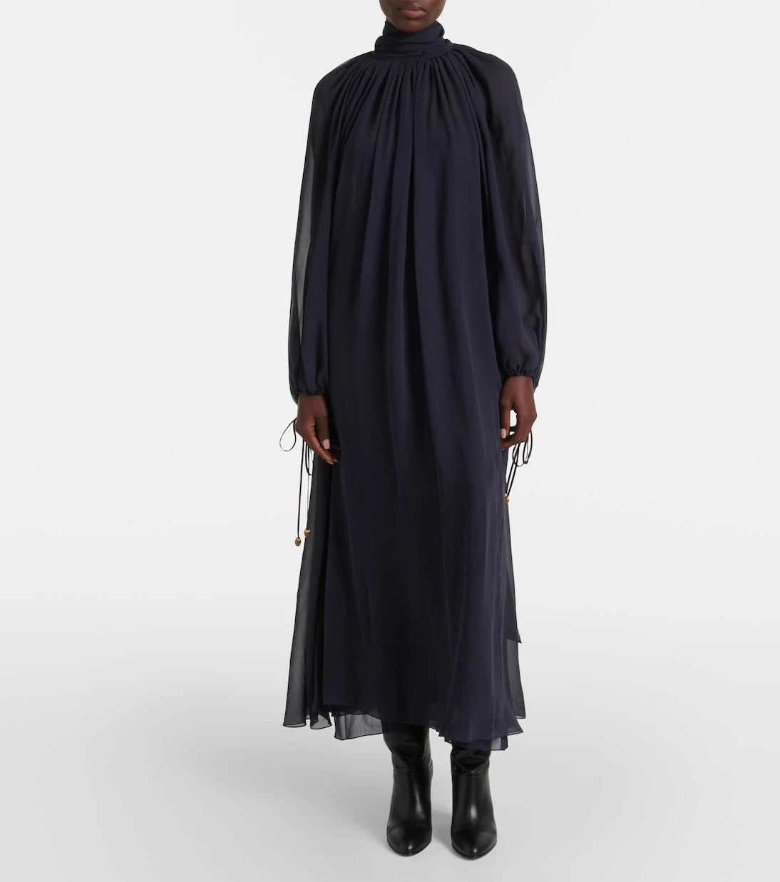 Chloé - Gathered silk georgette maxi dress
