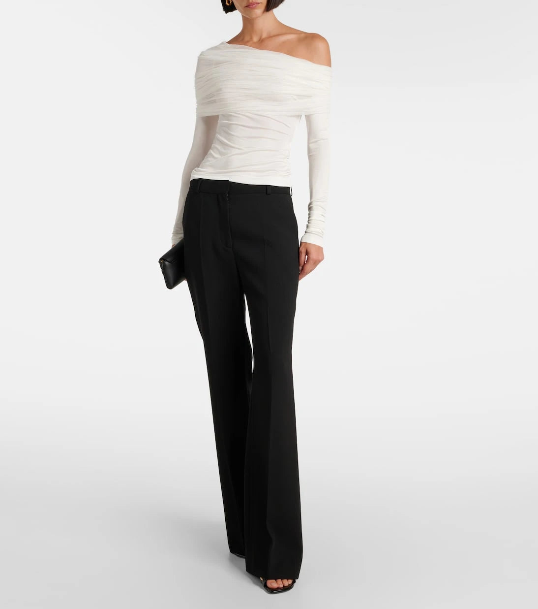 Christopher Esber - Sonora Veiled off-shoulder top
