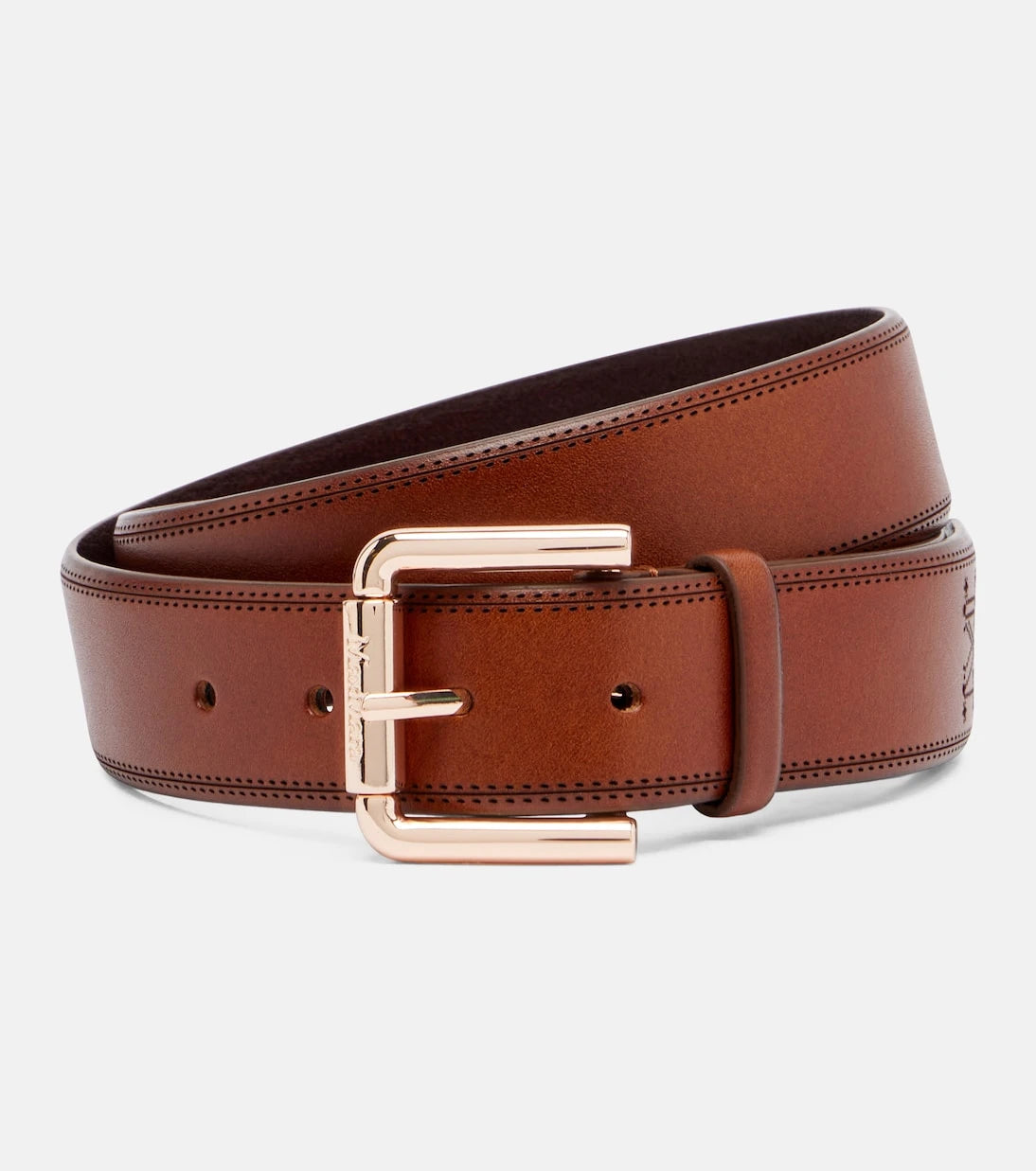 Max Mara - Monogram leather belt