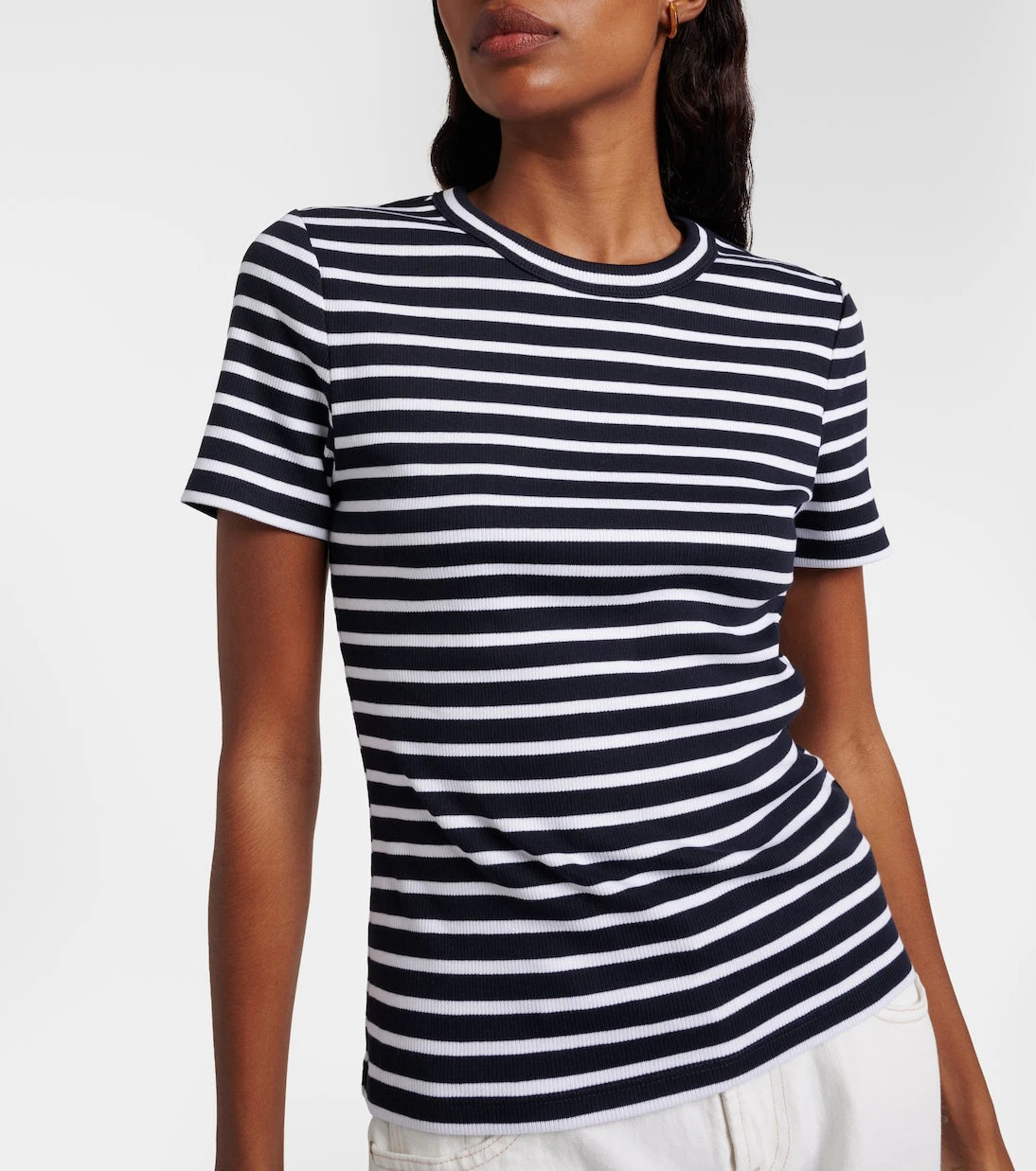 Veronica Beard - Pruitt striped cotton-blend T-shirt