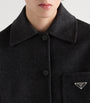 Prada Grey Wool-Cashmere Oversized Shirt