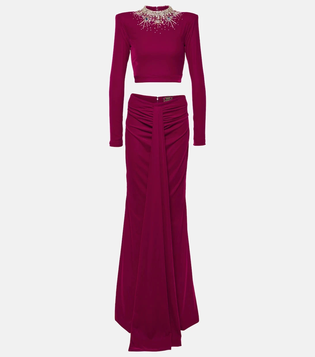 Miss Sohee - Gemma embellished crop top and maxi skirt set