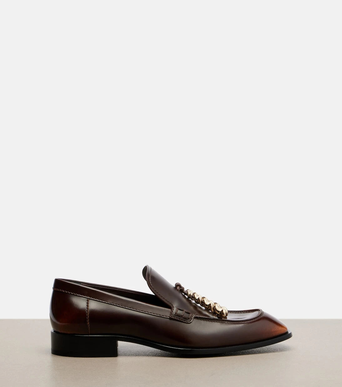 Loewe - Embellished leather loafers