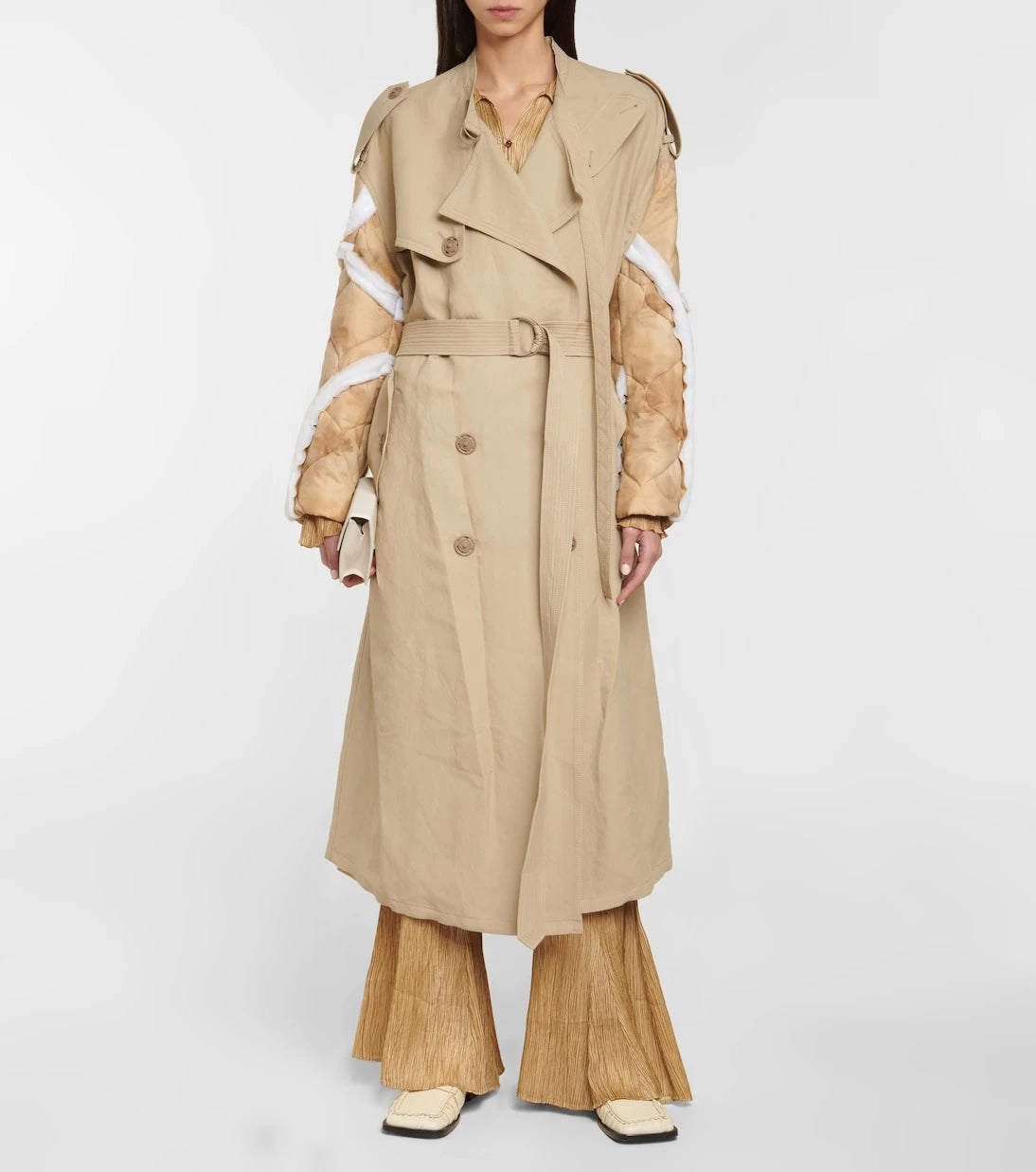 Acne Studios - معطف ترنش بأكمام مبطنة
